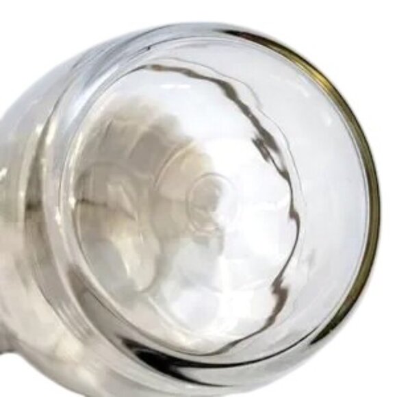 MCM Vintage Tumble-Up Bedside Water Carafe & Glass Gold Trim - Picture 5 of 8